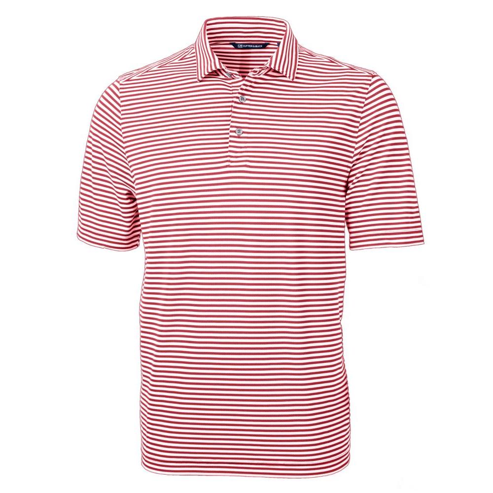Cutter & Buck Virtue Recycled Stripe Featherlight Pique Mens Polo