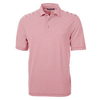 Cutter & Buck Virtue Recycled Stripe Featherlight Pique Mens Polo