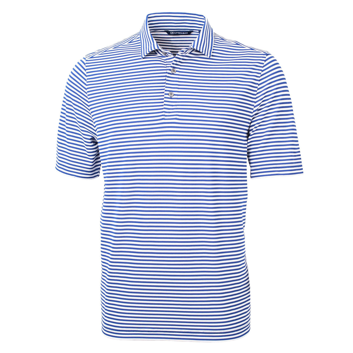 Cutter & Buck Virtue Recycled Stripe Featherlight Pique Mens Polo
