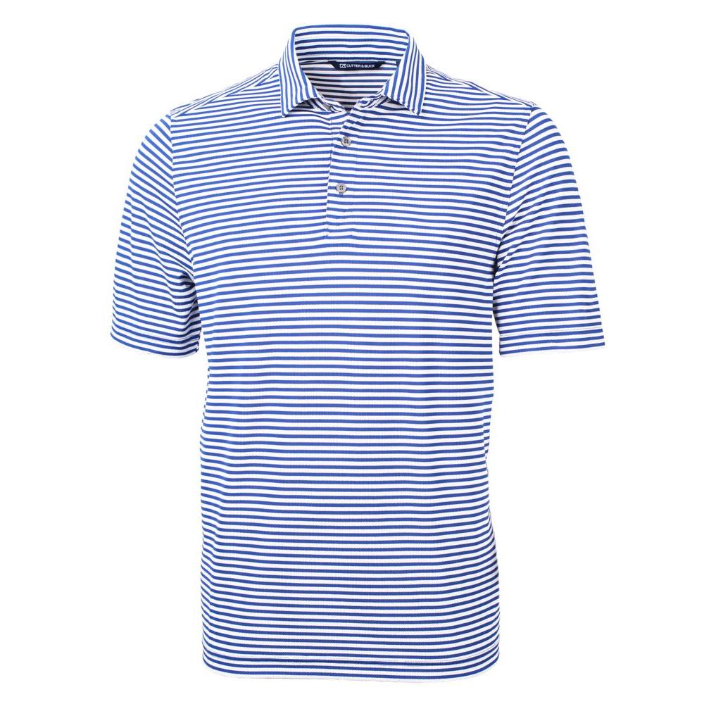 Cutter & Buck Virtue Recycled Stripe Featherlight Pique Mens Polo