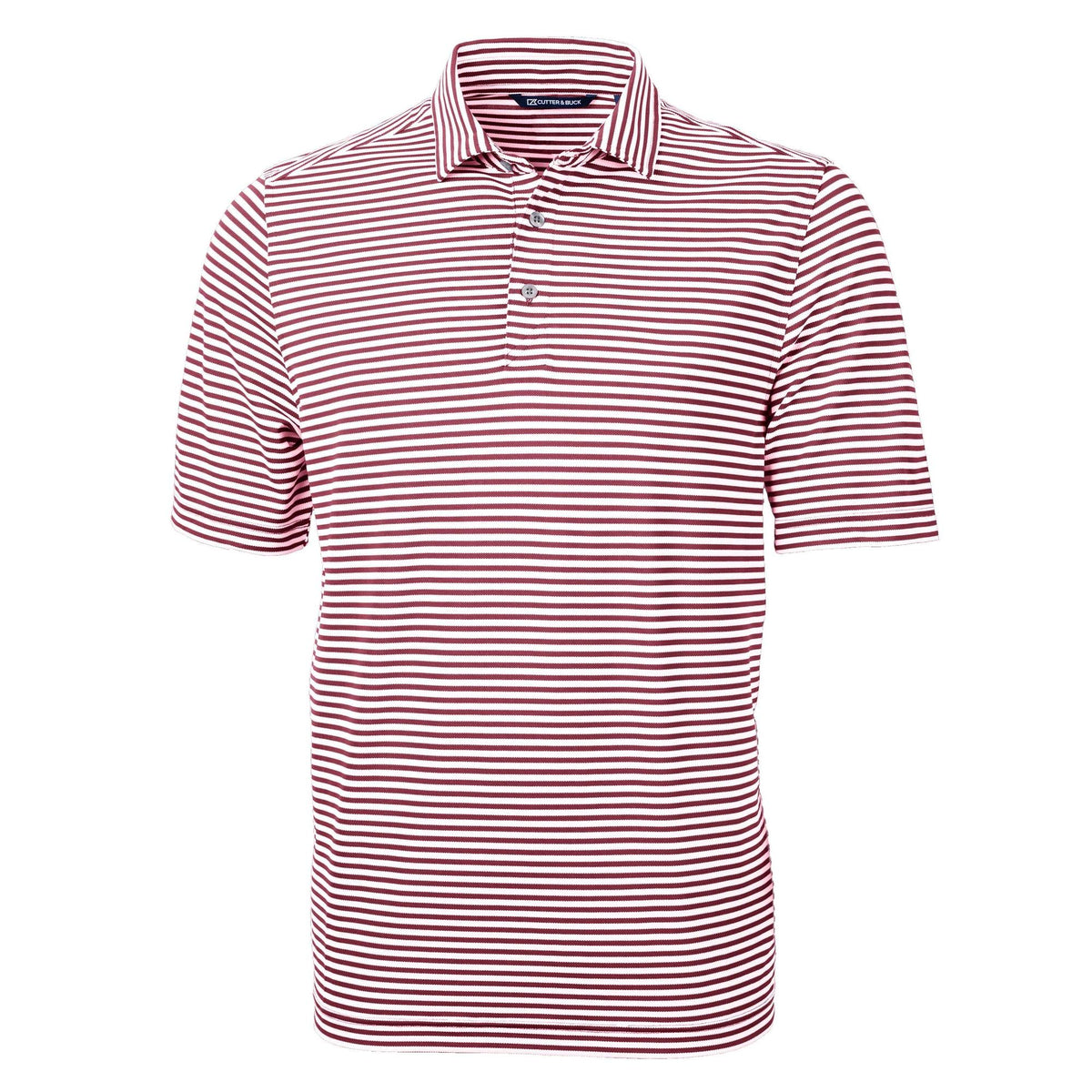 Cutter & Buck Virtue Recycled Stripe Featherlight Pique Mens Polo