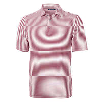 Cutter & Buck Virtue Recycled Stripe Featherlight Pique Mens Polo