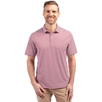 Cutter & Buck Virtue Recycled Stripe Featherlight Pique Mens Polo