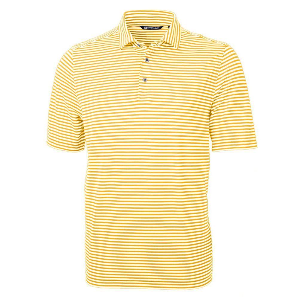 Cutter & Buck Virtue Recycled Stripe Featherlight Pique Mens Polo