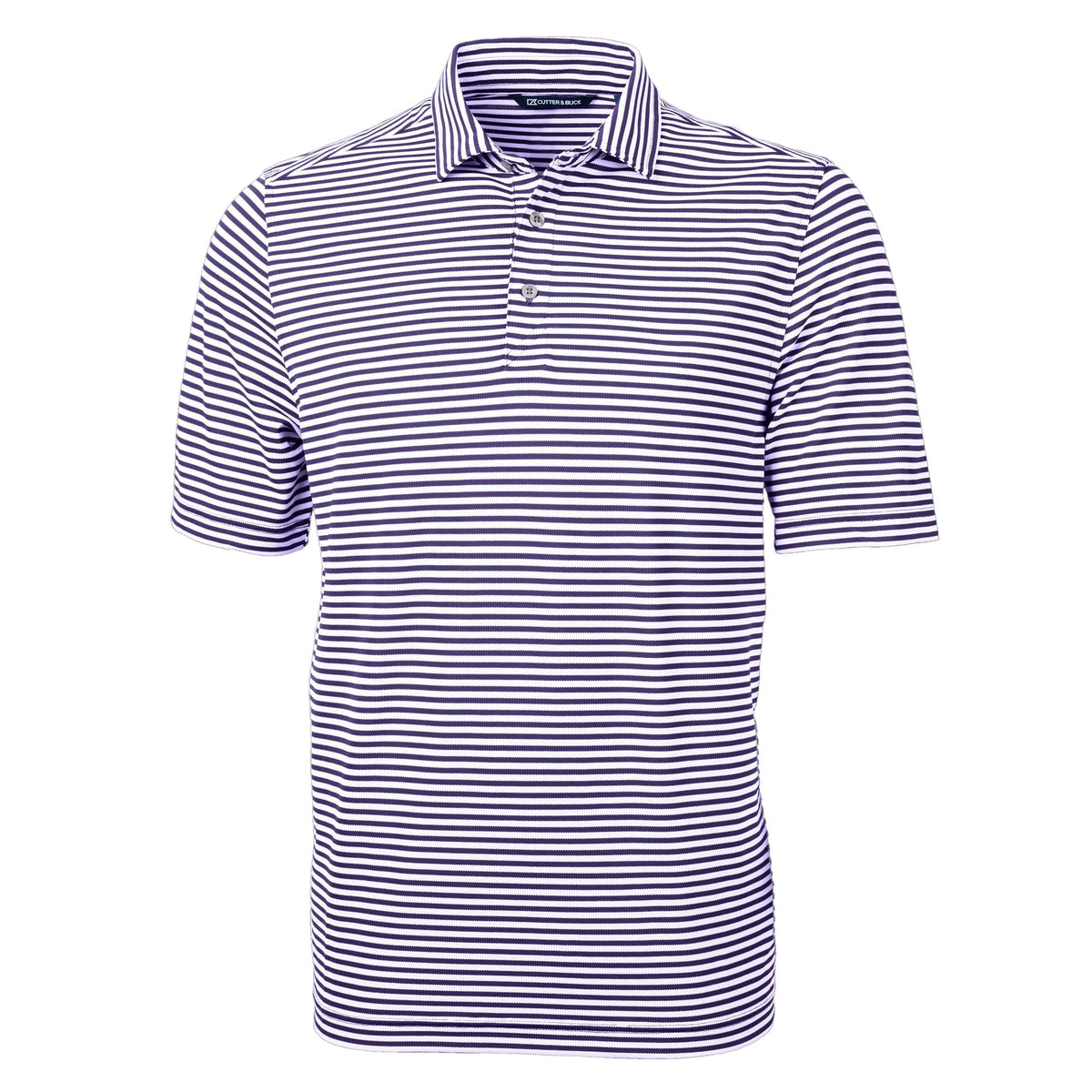 Cutter & Buck Virtue Recycled Stripe Featherlight Pique Mens Polo