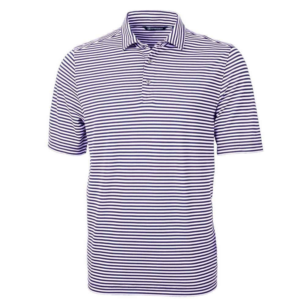 Cutter & Buck Virtue Recycled Stripe Featherlight Pique Mens Polo