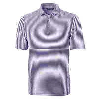 Cutter & Buck Virtue Recycled Stripe Featherlight Pique Mens Polo