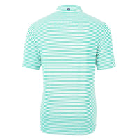 Cutter & Buck Virtue Recycled Stripe Featherlight Pique Mens Polo