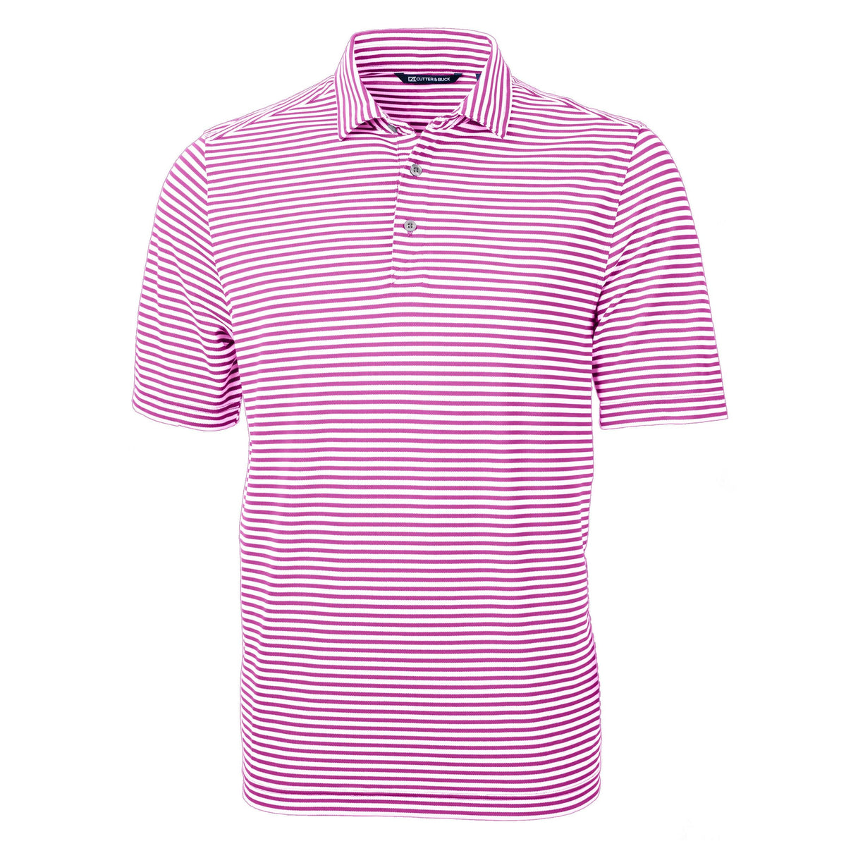Cutter & Buck Virtue Recycled Stripe Featherlight Pique Mens Polo