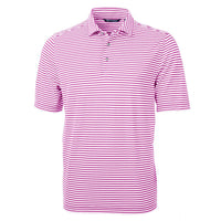 Cutter & Buck Virtue Recycled Stripe Featherlight Pique Mens Polo