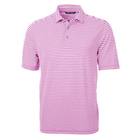 Cutter & Buck Virtue Recycled Stripe Featherlight Pique Mens Polo
