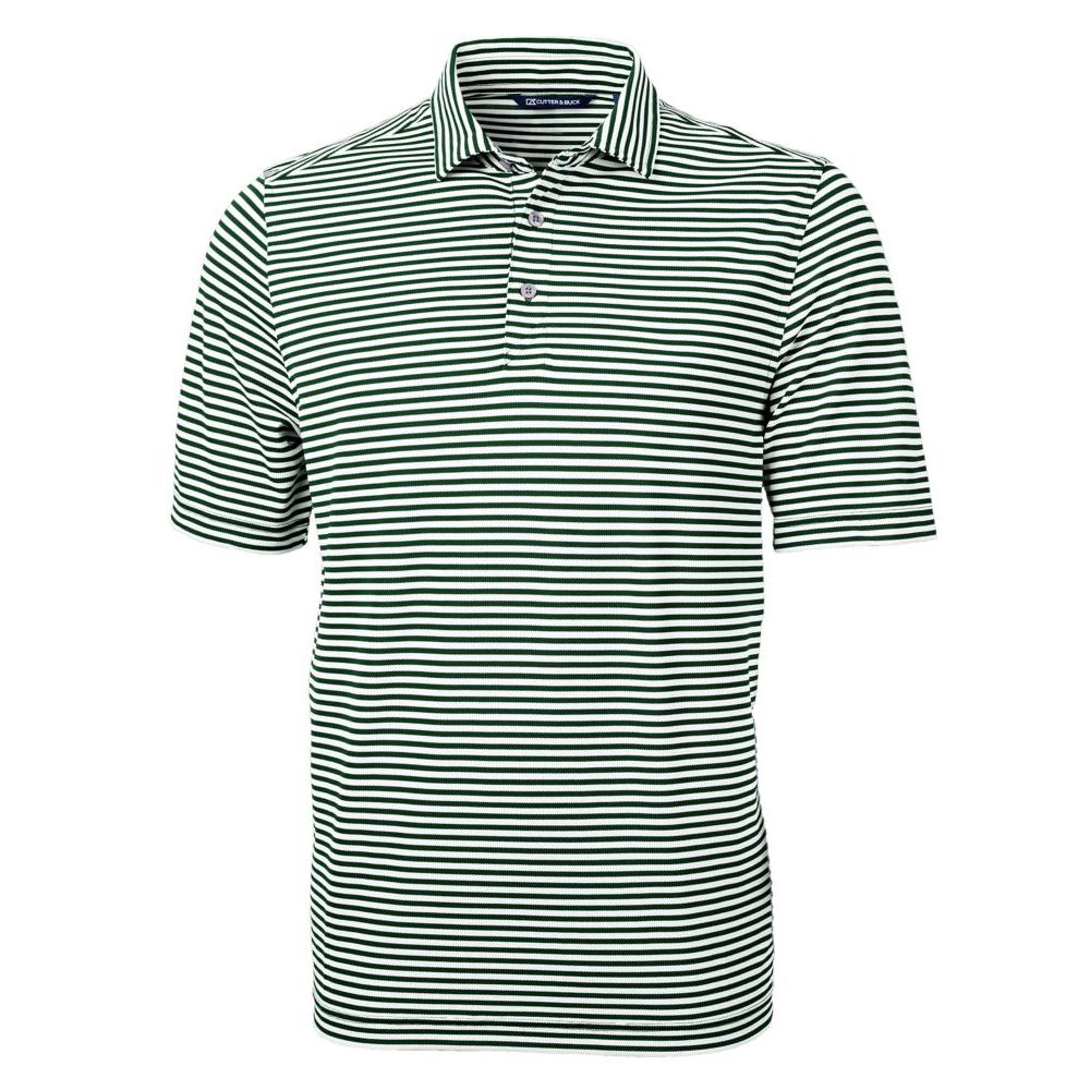 Cutter & Buck Virtue Recycled Stripe Featherlight Pique Mens Polo