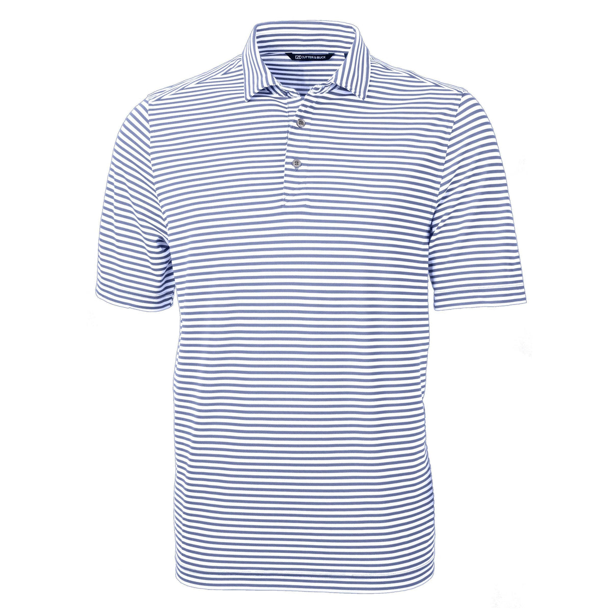 Cutter & Buck Virtue Recycled Stripe Featherlight Pique Mens Polo
