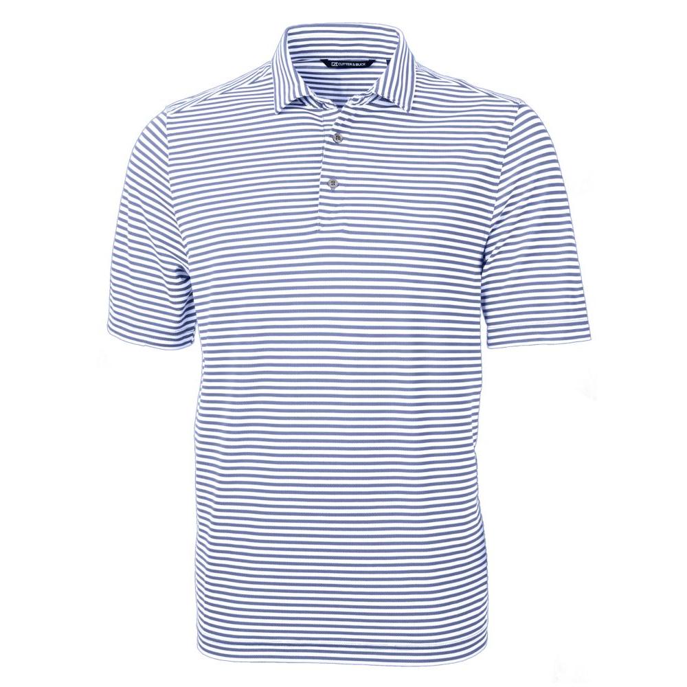 Cutter & Buck Virtue Recycled Stripe Featherlight Pique Mens Polo