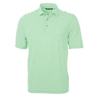 Cutter & Buck Virtue Recycled Stripe Featherlight Pique Mens Polo
