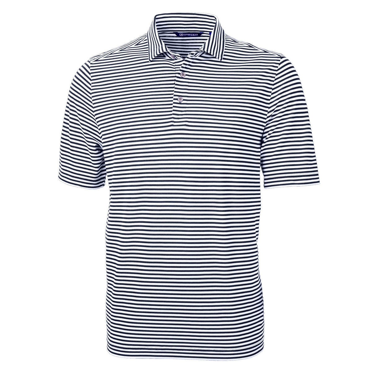 Cutter & Buck Virtue Recycled Stripe Featherlight Pique Mens Polo