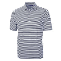 Cutter & Buck Virtue Recycled Stripe Featherlight Pique Mens Polo