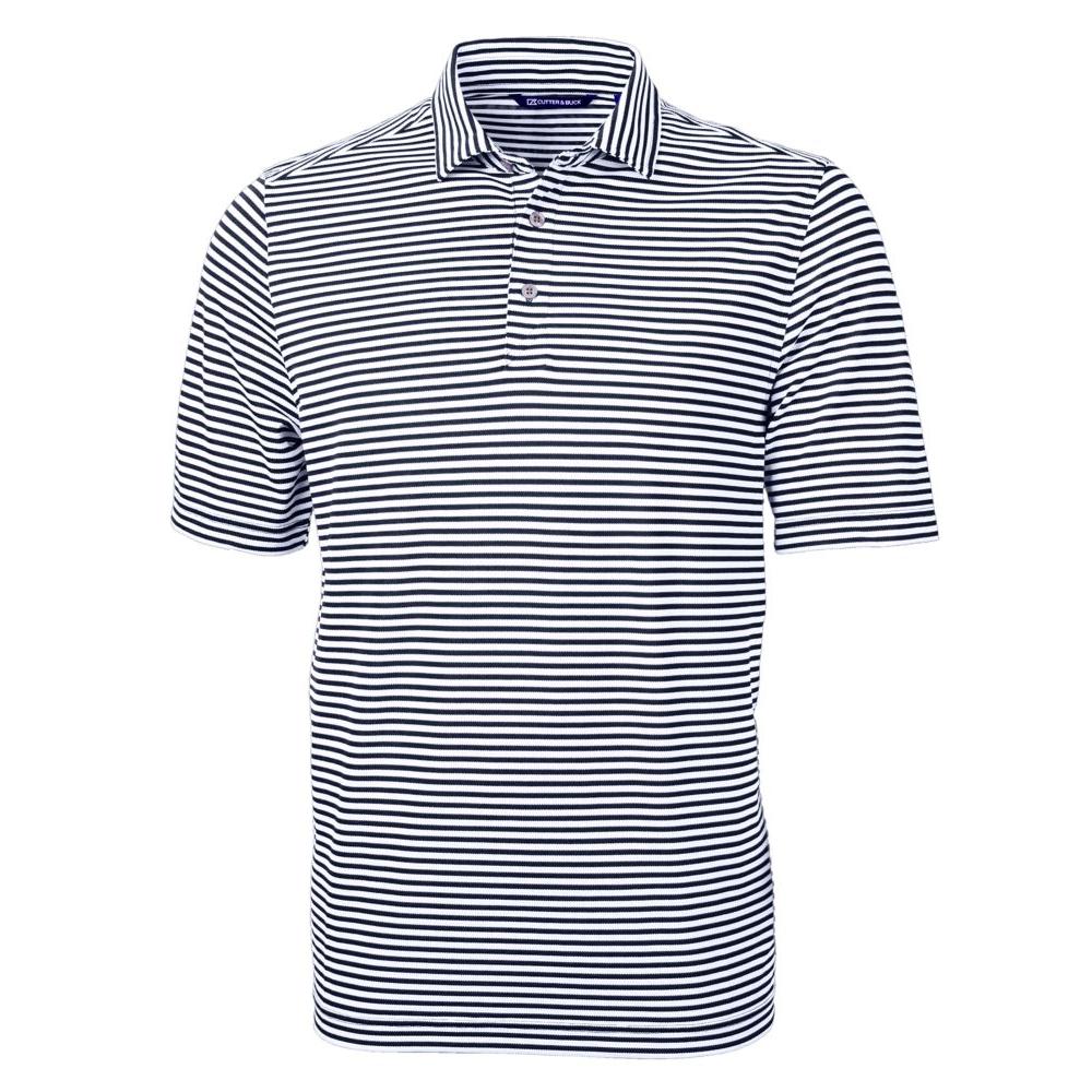 Cutter & Buck Virtue Recycled Stripe Featherlight Pique Mens Polo