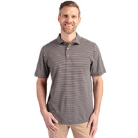 Cutter & Buck Virtue Recycled Stripe Featherlight Pique Mens Polo