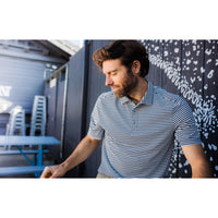 Cutter & Buck Virtue Recycled Stripe Featherlight Pique Mens Polo