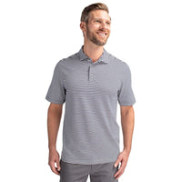 Cutter & Buck Virtue Recycled Stripe Featherlight Pique Mens Polo