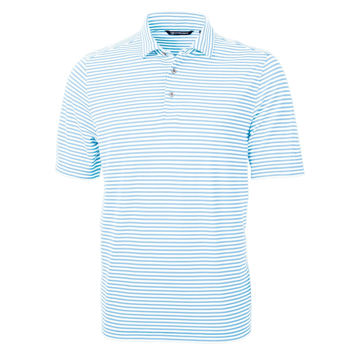 Cutter & Buck Virtue Recycled Stripe Featherlight Pique Mens Polo