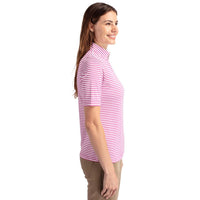 Cutter & Buck Virtue Recycled Stripe Featherlight Pique Womens Half Zip