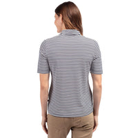 Cutter & Buck Virtue Recycled Stripe Featherlight Pique Womens Half Zip