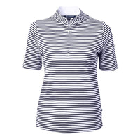 Cutter & Buck Virtue Recycled Stripe Featherlight Pique Womens Half Zip