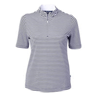 Cutter & Buck Virtue Recycled Stripe Featherlight Pique Womens Half Zip