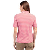 Cutter & Buck Virtue Recycled Stripe Featherlight Pique Womens Half Zip