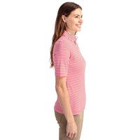 Cutter & Buck Virtue Recycled Stripe Featherlight Pique Womens Half Zip