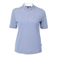 Cutter & Buck Virtue Recycled Stripe Featherlight Pique Womens Half Zip