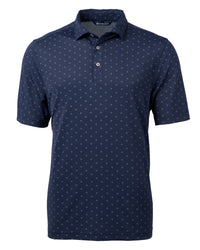 Cutter & Buck Virtue Recycled Tile Print Featherlight Pique Mens Big & Tall Polo
