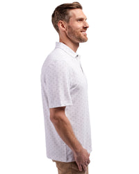 Cutter & Buck Virtue Recycled Tile Print Featherlight Pique Mens Big & Tall Polo