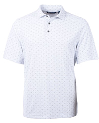 Cutter & Buck Virtue Recycled Tile Print Featherlight Pique Mens Big & Tall Polo