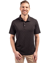 Cutter & Buck Virtue Recycled Tile Print Featherlight Pique Mens Big & Tall Polo