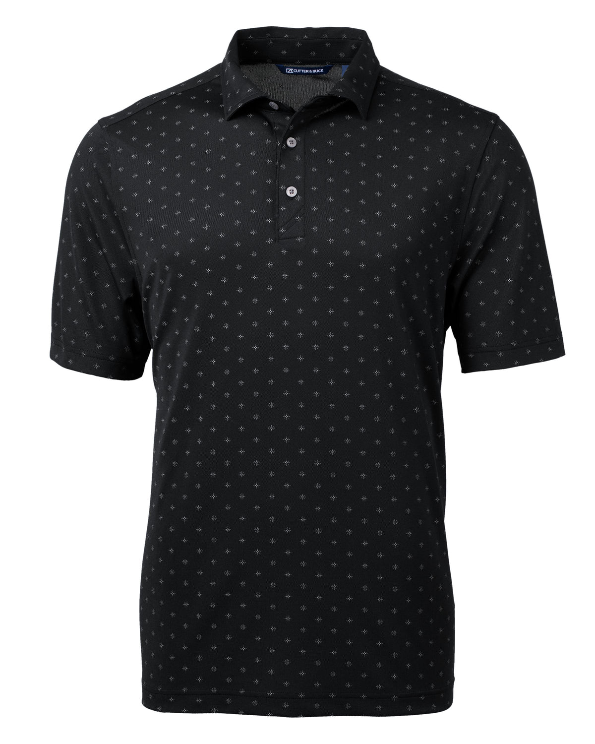 Cutter & Buck Virtue Recycled Tile Print Featherlight Pique Mens Big & Tall Polo