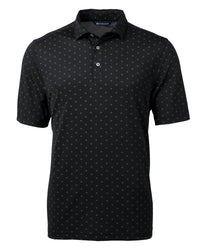 Cutter & Buck Virtue Recycled Tile Print Featherlight Pique Mens Big & Tall Polo