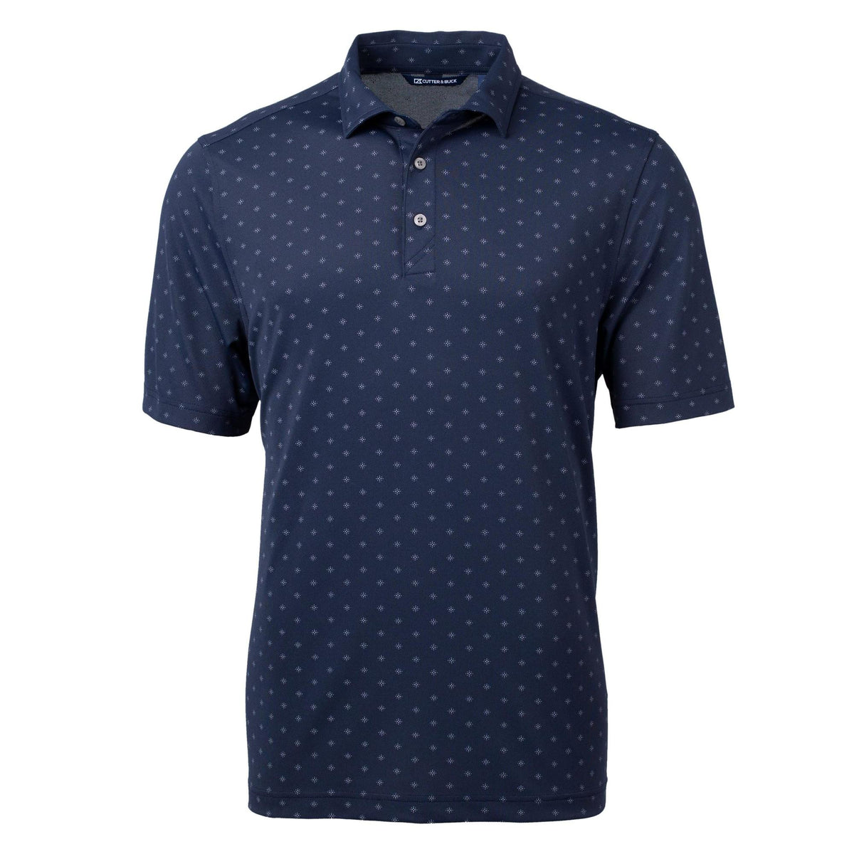 Cutter & Buck Virtue Recycled Tile Print Featherlight Pique Mens Big & Tall Polo