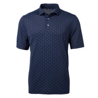 Cutter & Buck Virtue Recycled Tile Print Featherlight Pique Mens Big & Tall Polo