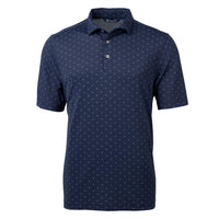 Cutter & Buck Virtue Recycled Tile Print Featherlight Pique Mens Big & Tall Polo