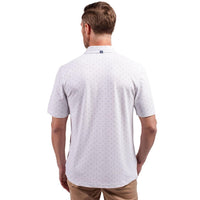Cutter & Buck Virtue Recycled Tile Print Featherlight Pique Mens Big & Tall Polo