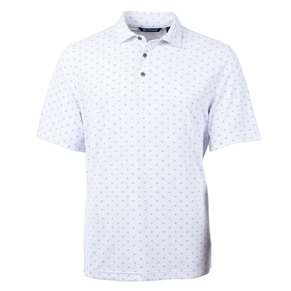 Cutter & Buck Virtue Recycled Tile Print Featherlight Pique Mens Big & Tall Polo
