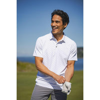 Cutter & Buck Virtue Recycled Tile Print Featherlight Pique Mens Big & Tall Polo
