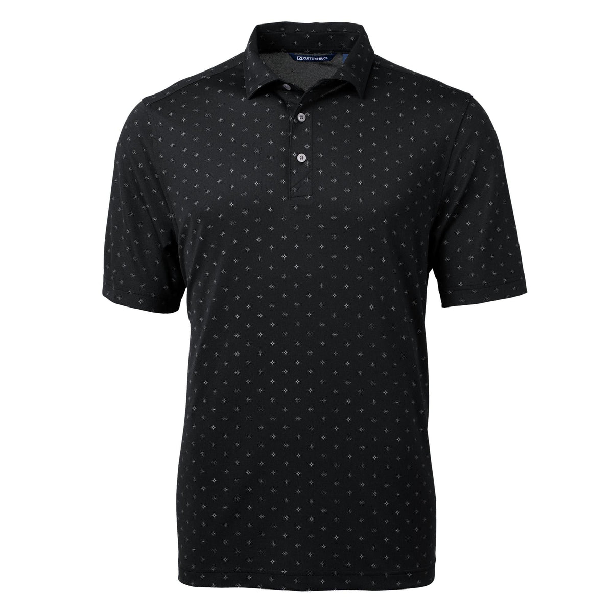 Cutter & Buck Virtue Recycled Tile Print Featherlight Pique Mens Big & Tall Polo