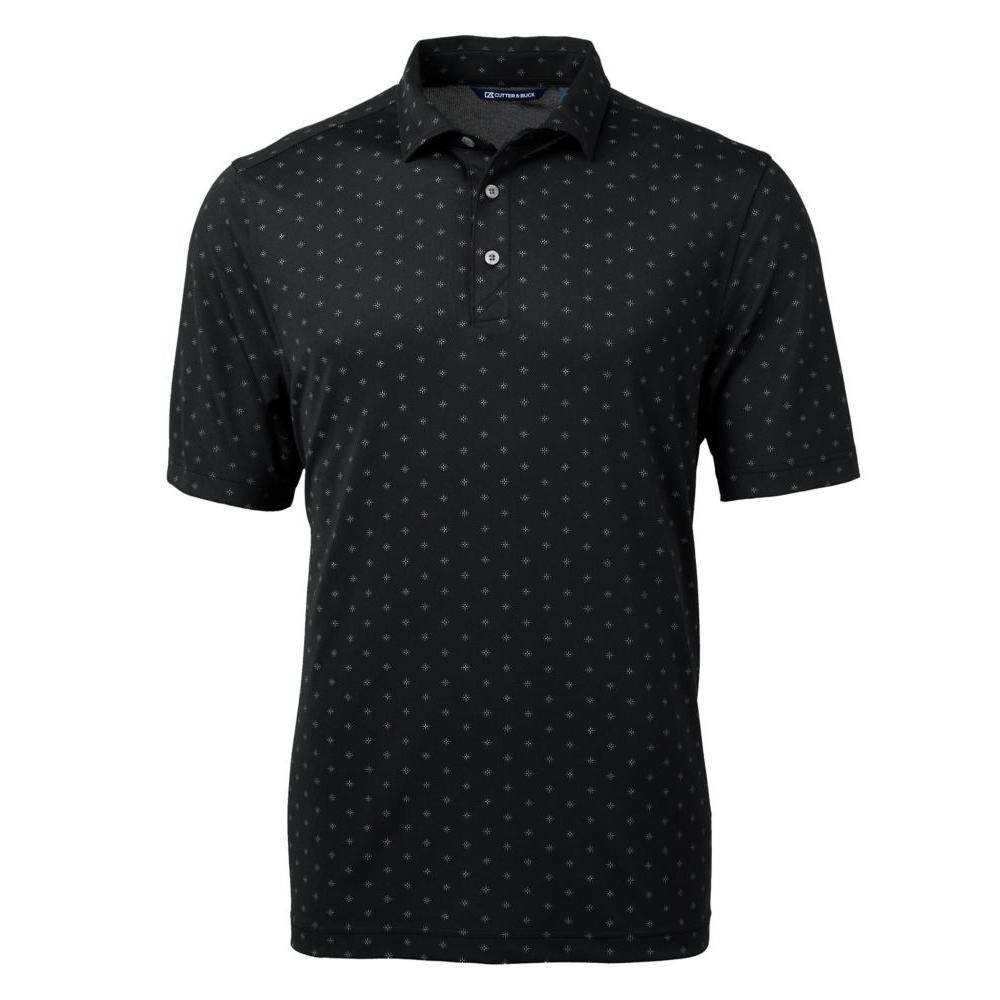 Cutter & Buck Virtue Recycled Tile Print Featherlight Pique Mens Big & Tall Polo