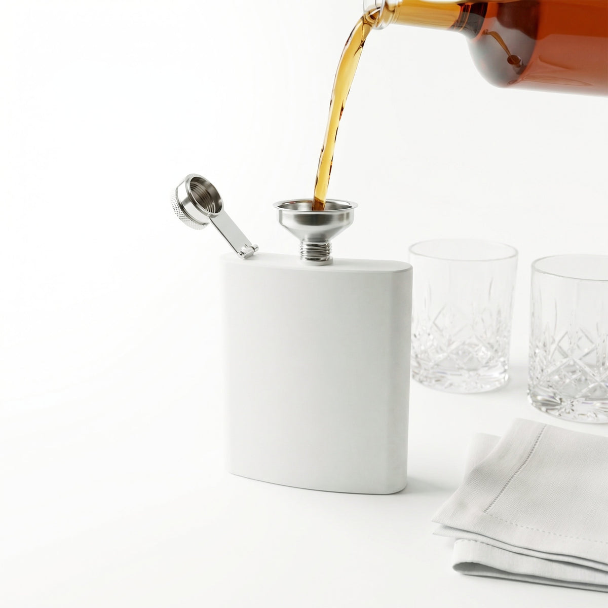 Custom Logo Ace 6.8 oz Stainless Steel Flask