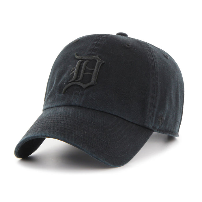 Detroit Tigers '47 Clean Up Cap - Black on Black