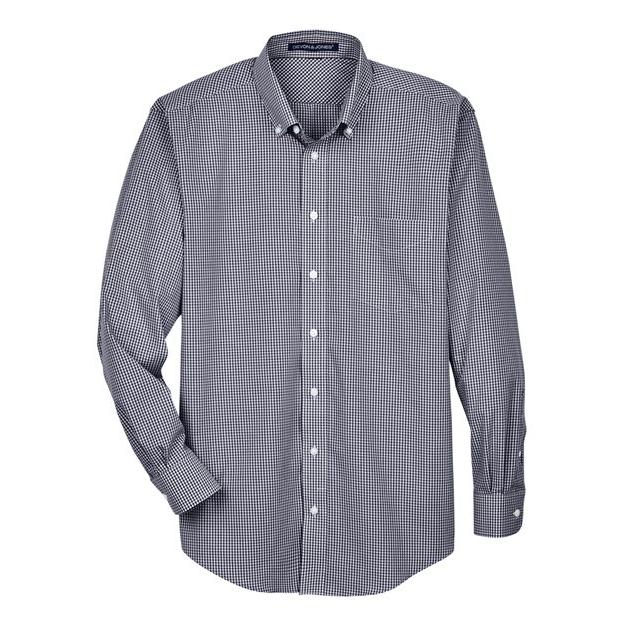 Devon & Jones Men' Crown Collection® Gingham Check Woven Dress Shirt